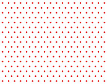 Christmas Seamless Pattern With Red Dots On White Background, Christmas Decoration, Design For Holidays Decoration, Wrapping Paper, Print, Fabric Or Textile, Christmas Card, Vector Illustration