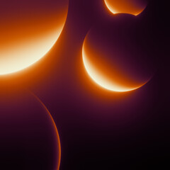 Wall Mural - minimal spheres shiny background