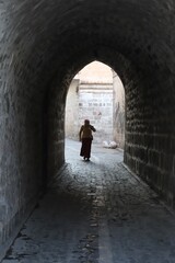 Wall Mural - walking through the tunnel