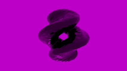 Poster - Abstract spinning unusual 3D liquid figure, seamless loop. Design. Spiral shaped unusual rotating object transforming and rippling.
