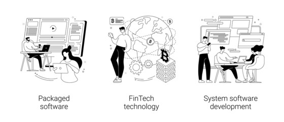 Business applications abstract concept vector illustrations.