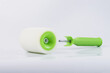 Roller for painting walls on a white isolated background. 
