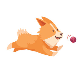 Sticker - Playing Dog Illustration