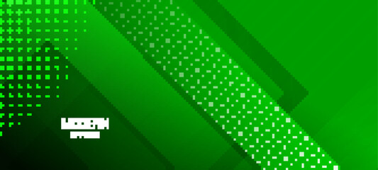 Wall Mural - Abstract green elegant geometric colorful decorative design banner background