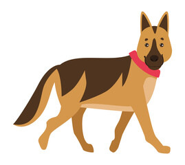 Sticker - german sheperd pet character