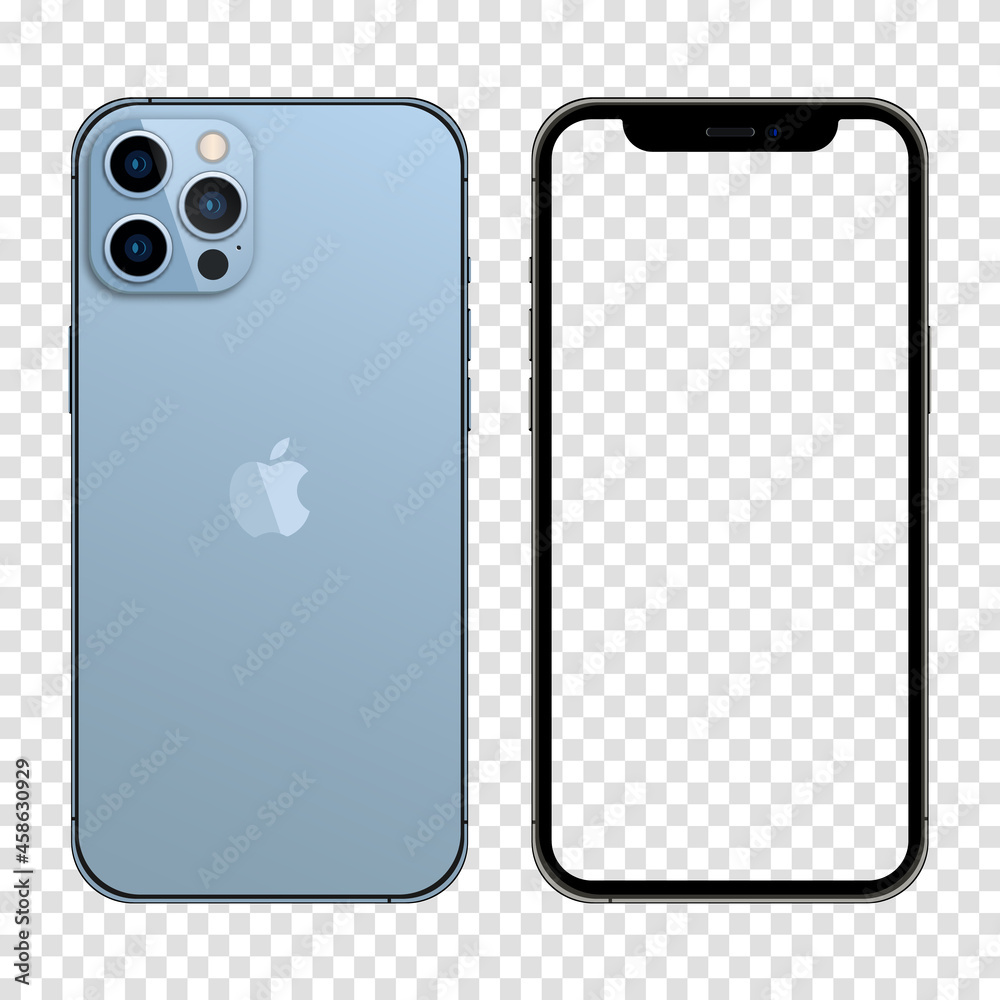 Vector de Stock Newly released iphone 13 pro max Sierra Blue color ...