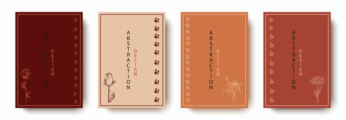 Aufkleber - Creative universal art postcards with places to insert text.Fashionable graphic design for banners, posters, covers,headlines, greetings, invitations
