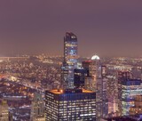 Fototapeta Miasto - View of New York Manhattan during sunset hours