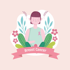 Wall Mural - breast cancer awareness banner