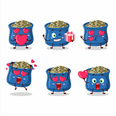 Canvas Print - Thyme cartoon character with love cute emoticon