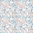 Beautiful seamless vector liberty pattern with gentle abstract flowers. Stock illustration.