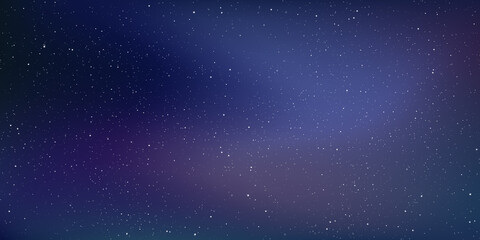 Wall Mural - realistic galaxy sky, starry nights with bright shiny stars, shining stars in the dark sky. vector i
