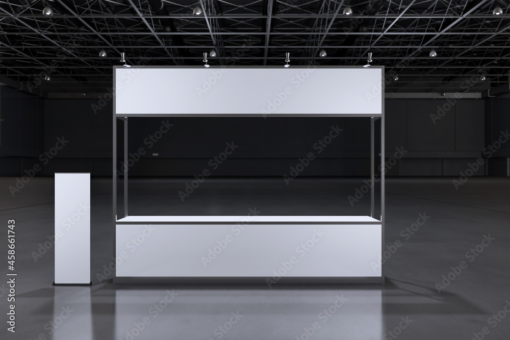 Exhibition stand for mockup and Corporate identity,Display design.Empty ...