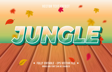Wall Mural - text effect jungle gradient style autumn season background