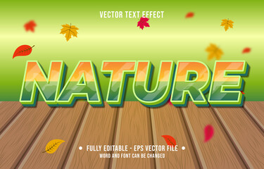 Wall Mural - text effect nature gradient style autumn season background