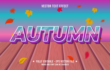Wall Mural - text effect autumn gradient style autumn season background