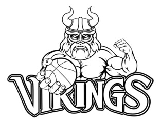 Viking Basketball Sports Mascot