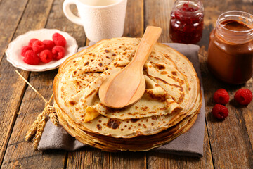 Wall Mural - stack of crepe and jam