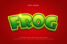 Frog 3d Text Effect On Red Background