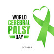 vector graphic of world cerebral palsy day good for world cerebral palsy day celebration. flat design. flyer design.flat illustration.