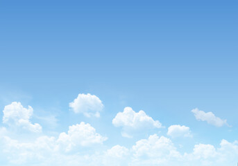 Wall Mural - blue sky with soft clouds background