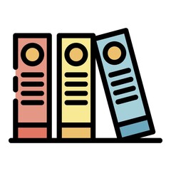 Poster - Admin documentation icon. Outline admin documentation vector icon color flat isolated