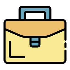 Poster - Admin portfolio icon. Outline admin portfolio vector icon color flat isolated