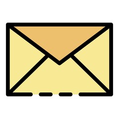 Poster - Admin envelope icon. Outline admin envelope vector icon color flat isolated
