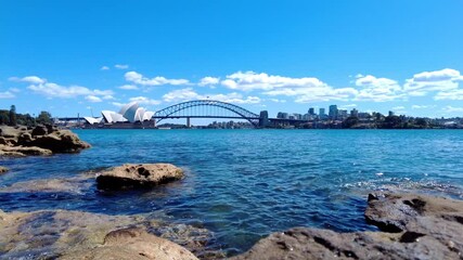 Wall Mural - beautiful turquoise and blue waters of Beauty Point  Mosman on a Spring morning with yachts and houses in background NSW Australia