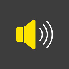 Max volume high vector flat icon