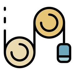 Fototapete - Transfer movement icon. Outline transfer movement vector icon color flat isolated