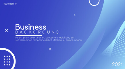 Poster - abstract modern blue background with wave. modern business concept presentation space and banner des