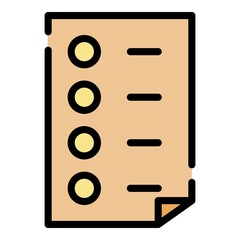Poster - Custom form icon. Outline custom form vector icon color flat isolated