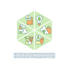 Poster - Waste recycling concept line icons with text. PPT page vector template with copy space. Brochure, magazine, newsletter design element. Upcycled products linear illustrations on white