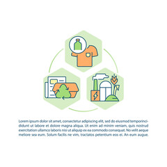 Poster - Plastic recycling concept line icons with text. PPT page vector template with copy space. Brochure, magazine, newsletter design element. Products from plastic bottles linear illustrations on white