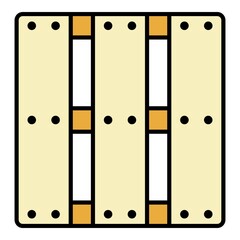 Poster - Loading pallet icon. Outline loading pallet vector icon color flat isolated