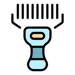Fototapete - Store barcode scanner icon. Outline store barcode scanner vector icon color flat isolated