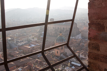 View of Bologna City from Torre degli Asinelli