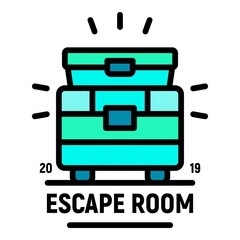 Poster - Escape room icon. Outline escape room vector icon color flat isolated