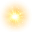 © ANATOLII - Flash yellow sun, star flashed with sparkles.