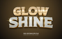 Glow And Shine Gold Editable Text Style Effect	