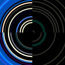 Blue Black Round Background With Arrows