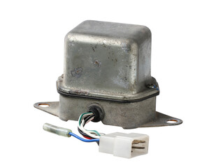 Wall Mural - car external voltage regulator (with clipping path) isolated on white background