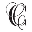 cc, cc, monogram logo. Calligraphic signature icon. Wedding Logo Monogram. modern monogram symbol. Couples logo for wedding