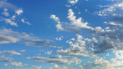 Wall Mural - lovely white and grey clouds and blue sky suitable for background or sky substitution