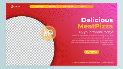Wall Mural - Modern homepage design template with image placement