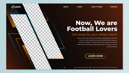 Wall Mural - Modern homepage design template with image placement
