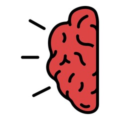 Poster - Champion mind icon. Outline champion mind vector icon color flat isolated