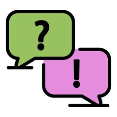 Poster - advice chat icon. outline advice chat vector icon color flat isolated
