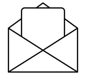 Sticker - envelope with card icon